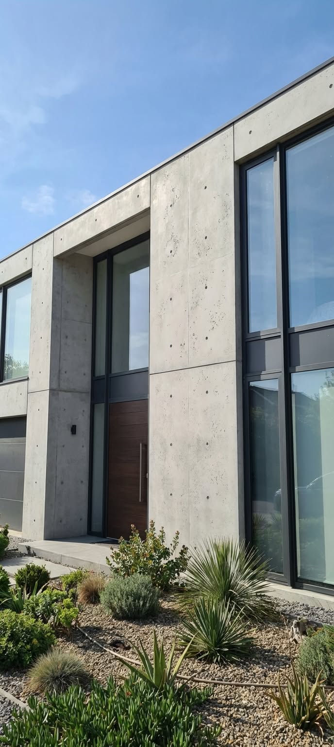 Nowoczesna elewacja z betonu architektonicznego – realizacja Falisada